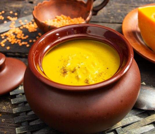 Кремовый суп из тыквы и чечевицы - Постные блюда Кремовый суп из тыквы и чечевицы