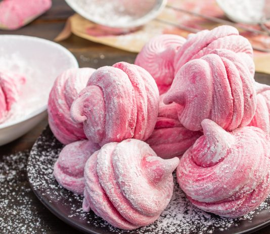 Зефир из замороженной малины