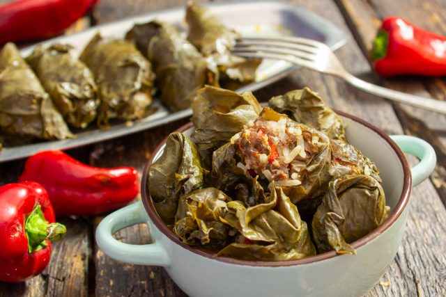Долма с фаршем, рисом и овощами Долма с фаршем, рисом и овощами