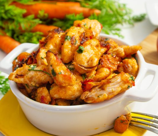 Куриное филе с овощами за 15 минут