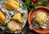 Фаршированный перец с рисом и фаршем запеченный в фольге
