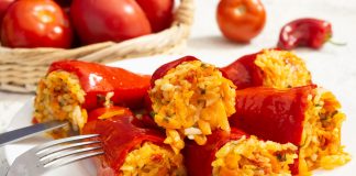 Фаршированные перцы — самый простой рецепт без мяса