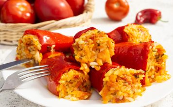Фаршированные перцы — самый простой рецепт без мяса