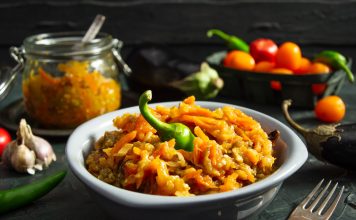 Рагу из запеченных баклажанов с овощами на зиму