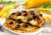 Блины из кабачков с сыром и оливками