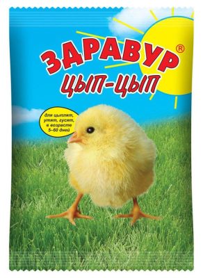 Для обеспечения молодняка всеми необходимыми питательными веществами, витаминами и минералами рекомендуется использовать специальную добавку, например, «Здравур Цып-Цып».