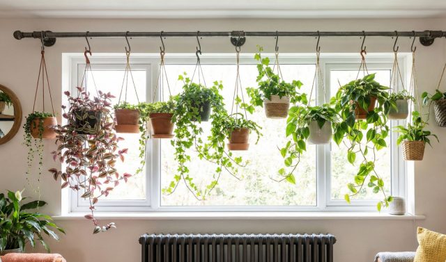 Неожиданно, но держатели и крючки можно приспособить для создания живых штор из подвесных кашпо с ампельными и вьющимися растениями. Неожиданно, но держатели и крючки можно приспособить для создания живых штор из подвесных кашпо с ампельными и вьющимися растениями.