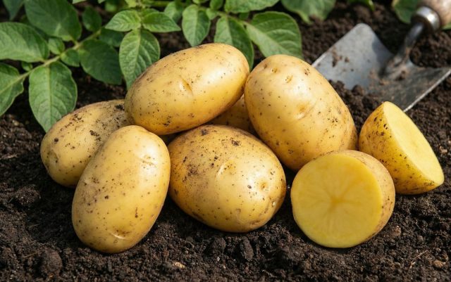 Джелли: Голландский сорт для гурманов и любителей эстетики: плотные клубни сохраняют форму при любом способе приготовления. Идеален для запекания, фри, салатов. Урожай стабильный, ботва устойчива, хранится до апреля–мая. Джелли: Голландский сорт для гурманов и любителей эстетики: плотные клубни сохраняют форму при любом способе приготовления. Идеален для запекания, фри, салатов. Урожай стабильный, ботва устойчива, хранится до апреля–мая.