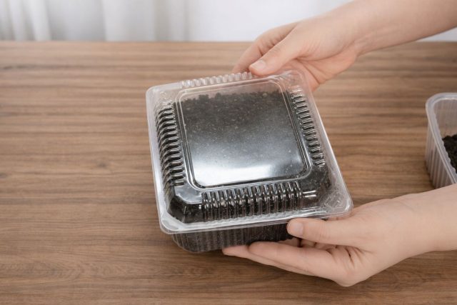 Любое прозрачное укрытие — крышка контейнера, плёнка или пакет — создаёт парниковый эффект и ускоряет всходы. Его ежедневно приоткрывают для проветривания и удаления конденсата. С появлением ростков укрытие сразу снимают, иначе сеянцы быстро вытянутся. Любое прозрачное укрытие — крышка контейнера, плёнка или пакет — создаёт парниковый эффект и ускоряет всходы. Его ежедневно приоткрывают для проветривания и удаления конденсата. С появлением ростков укрытие сразу снимают, иначе сеянцы быстро вытянутся.