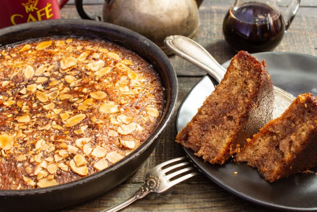 Манник на молоке, пропитанный сиропом