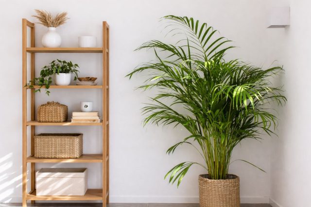 Дипсис желтоватый состоит из множества тонких стеблей с изогнутыми светло-зелёными листьями, за счёт чего выглядит объёмным и лёгким.