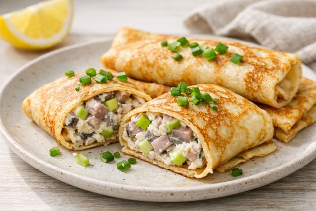 Плотная текстура соленой сельди здесь встречается с звонким хрустом кислого яблока. Сливочно-пряный соус с каперсами мягко связывает эти противоположности, создавая насыщенный, но свежий вкус для начала застолья. Плотная текстура соленой сельди здесь встречается с звонким хрустом кислого яблока. Сливочно-пряный соус с каперсами мягко связывает эти противоположности, создавая насыщенный, но свежий вкус для начала застолья.