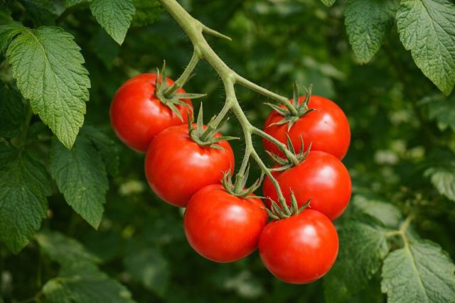 Интуиция F1 — кистевой гибрид с дружным созреванием. Плоды по 100–130 г ровные и аккуратные, удобны для сбора целыми кистями. Рабочий вариант для объёма и аккуратной подачи.