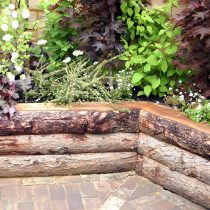 Подпорная стенка из дерева. Вариант 3