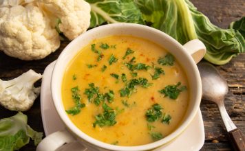 Рыбный суп-пюре с цветной капустой Рыбный суп-пюре с цветной капустой