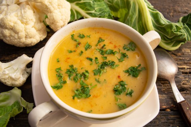 Рыбный суп-пюре с цветной капустой