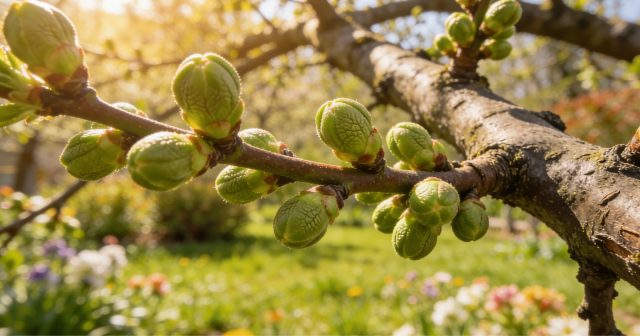 Вторая обработка проводится при среднесуточной температуре около 10 °C, в фазе «зелёного конуса»: почки уже набухли, кончики листьев показались, но они ещё не развернулись и остаются уязвимыми.