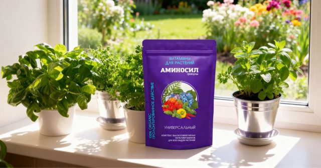 Рассаду перцев и баклажанов, посеянных в феврале в общие ёмкости, пора пикировать в отдельные стаканы объёмом не менее 400–500 мл. При пересадке в субстрат добавляют порцию долгоиграющего питания Аминосил универсальный, чтобы растения быстрее прижились и активно росли.