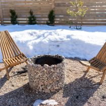 Оформление зоны огня» габионом. Вариант 1