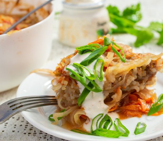 Ленивые голубцы слоями в духовке