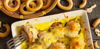 Запеканка «Сушки с фаршем» - Основные блюда и гарниры Запеканка «Сушки с фаршем»