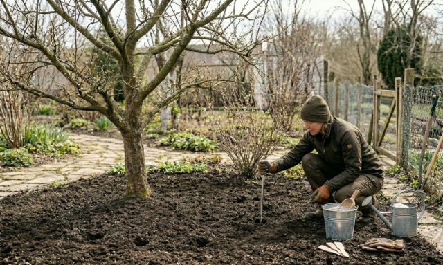 Питательные колодцы позволяют доставить удобрение прямо в зону корней плодового дерева. Гранулы не остаются в дерне, а сразу попадают туда, где растение может их усвоить.