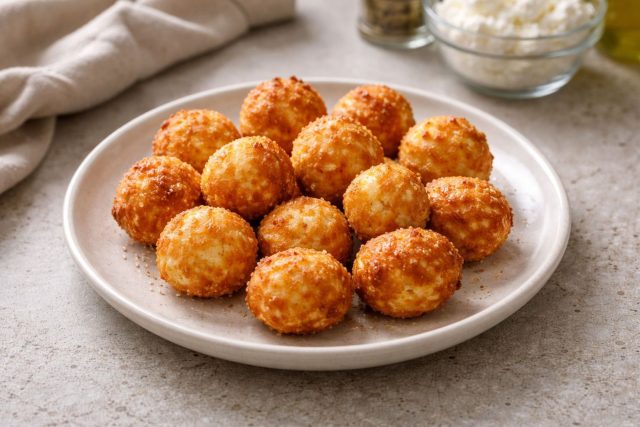 Золотистые творожные шарики с мягкой серединой и румяной корочкой. Простая альтернатива сырникам, когда хочется чего-то тёплого и домашнего без лишней возни.