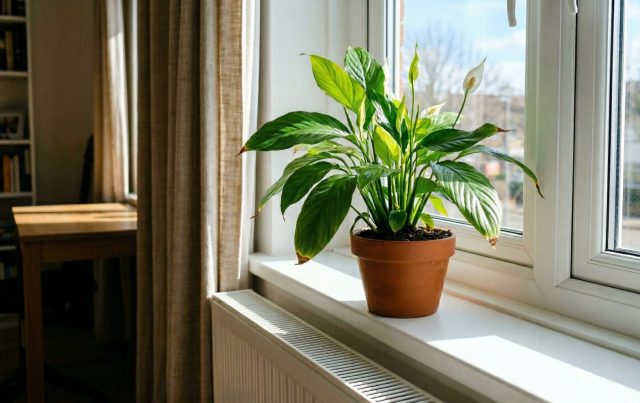 Сухой воздух от батарей ускоряет испарение, и листья теряют влагу быстрее, чем корни её восполняют. Кончики подсыхают равномерно по всему кусту — это классический признак низкой влажности.