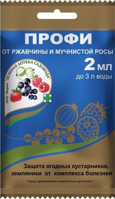 «Профи» – это профилактический и лечебный системный фунгицид, который подавляет возбудителей основных болезней ягодных культур «Профи» – это профилактический и лечебный системный фунгицид, который подавляет возбудителей основных болезней ягодных культур
