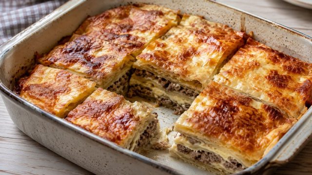 Мясной пирог из лаваша с заливкой не требует замеса теста: лаваш пропитывается снизу и по бокам, а сверху подрумянивается. Начинка из фарша и сыра остаётся сочной после запекания. Мясной пирог из лаваша с заливкой не требует замеса теста: лаваш пропитывается снизу и по бокам, а сверху подрумянивается. Начинка из фарша и сыра остаётся сочной после запекания.