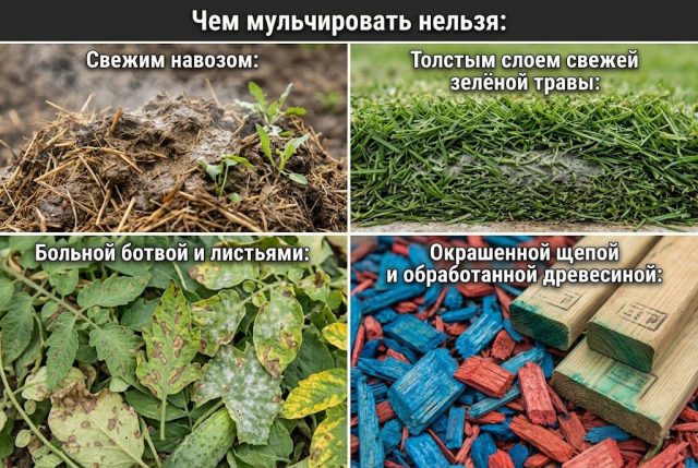 Чем нельзя мульчироват Чем нельзя мульчироват