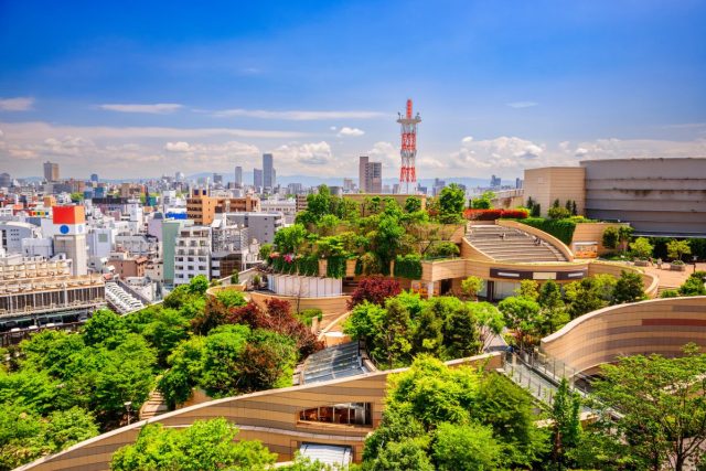 Комплекс Namba Parks в Осаке Парк Намба, Осака, Япония