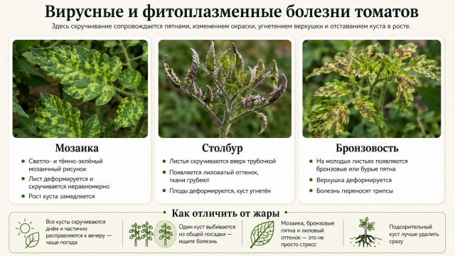 Болезни, вирусы и фитоплазмы томатов