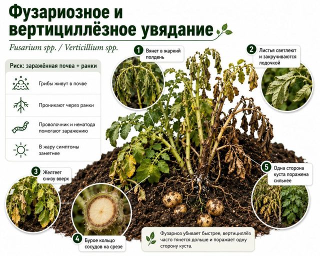Фузариозное и вертициллёзное увядание картофеля