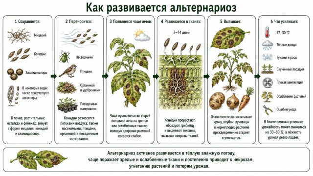 Как развивается альтернариоз Как развивается альтернариоз