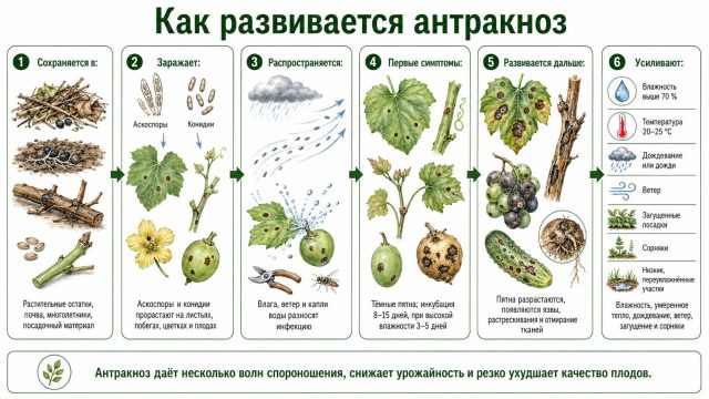 Как развивается антракноз Как развивается антракноз
