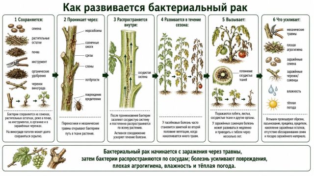 Как развивается бактериальный рак