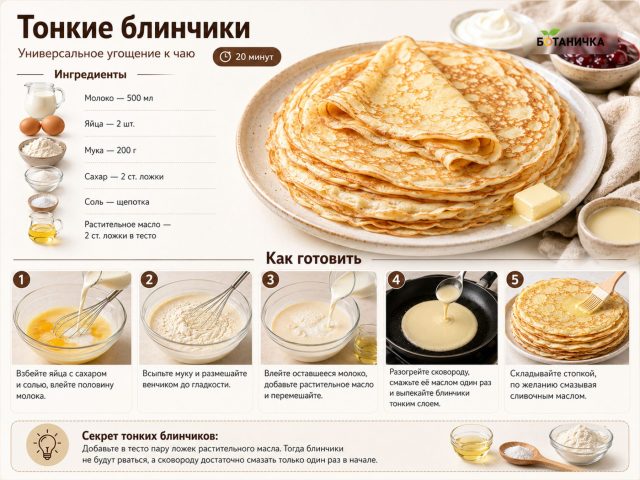 Тонкие блинчики Тонкие блинчики