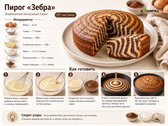 Пирог «Зебра» Пирог «Зебра»