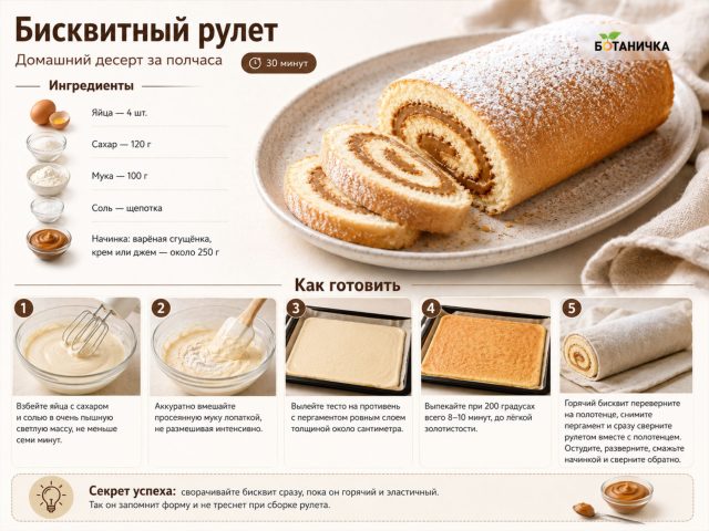 Бисквитный рулет Бисквитный рулет