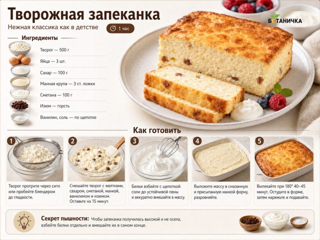 Творожная запеканка Творожная запеканка