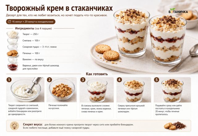 Творожный крем в стаканчиках Творожный крем в стаканчиках