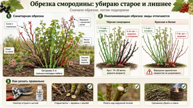 Как правильно обрезать смородину? Шпаргалка Как правильно обрезать смородину? Шпаргалка