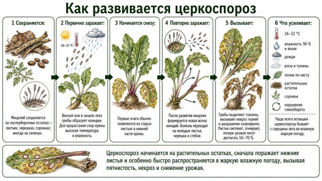 Как развивается церкоспороз Как развивается церкоспороз