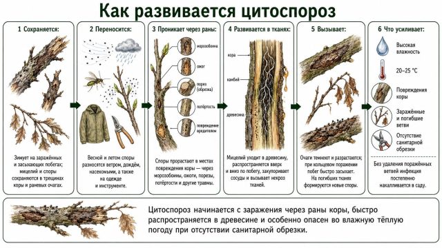 Как развивается цитоспороз