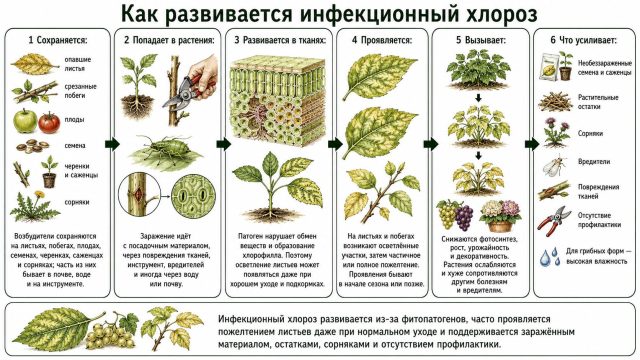 Как развивается инфекционный хлороз Как развивается инфекционный хлороз