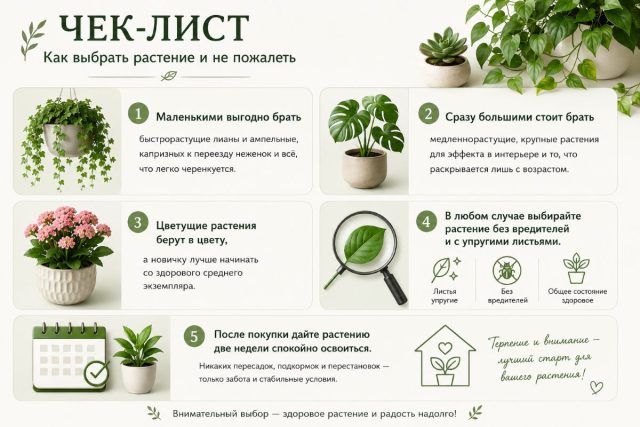 Чек-лист по выбору растений Чек-лист по выбору растений