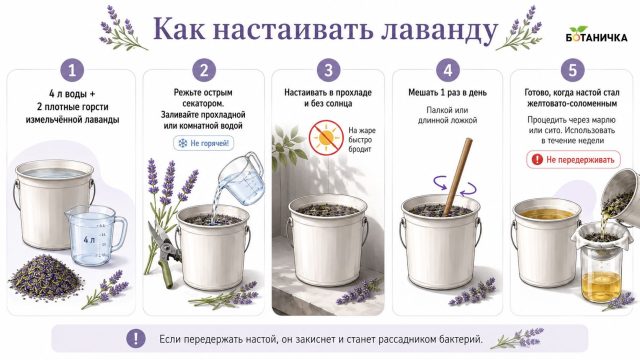 Как правильно настаивать лаванду для обработок в саду и огороде?