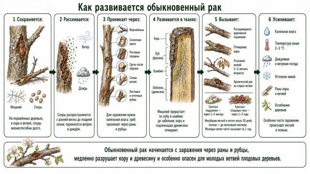 Как развивается обыкновенный рак