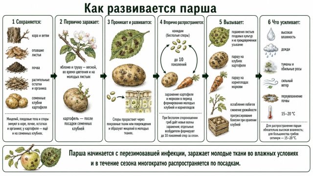 Как развивается парша Как развивается парша